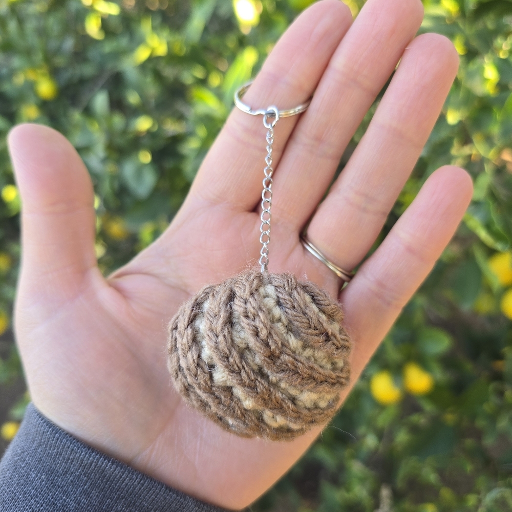 Concha Pan Dulce Crochet Keychain